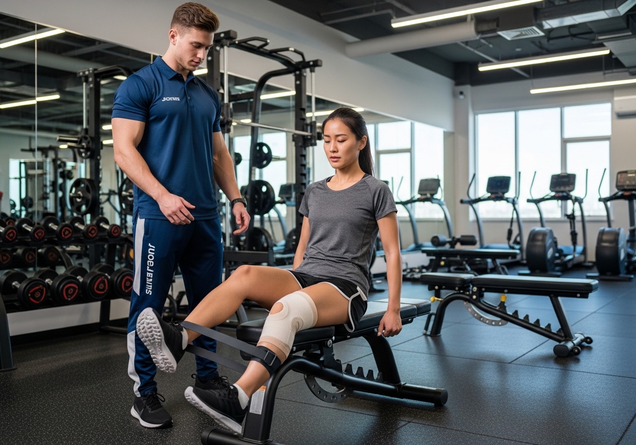 Athlete recovering from injury